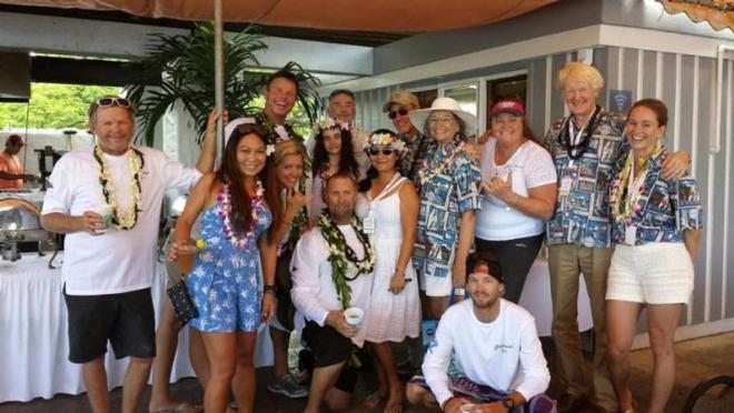 Grand Illusion celebrates its Aloha party at Waikiki YC - 2015 Transpac © Sharon Green/ ultimatesailing.com http://www.ultimatesailing.com