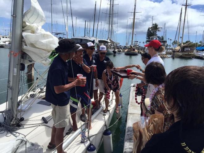 The Fortissimo crew finally arrives in Hawaii - 2015 Transpac © Transpacific Yacht Club