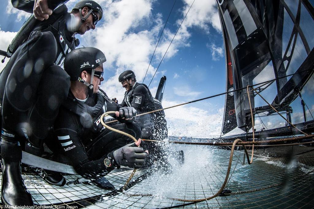 21/07/2015, Portsmouth (GBR), 35th America's Cup, Louis Vuitton America's Cup World Series Portsmouth 2015, Training Day 2, Softbank Team Japan photo copyright Matt Knighton/Softbank Team Japan http://www.americascup.com taken at  and featuring the  class