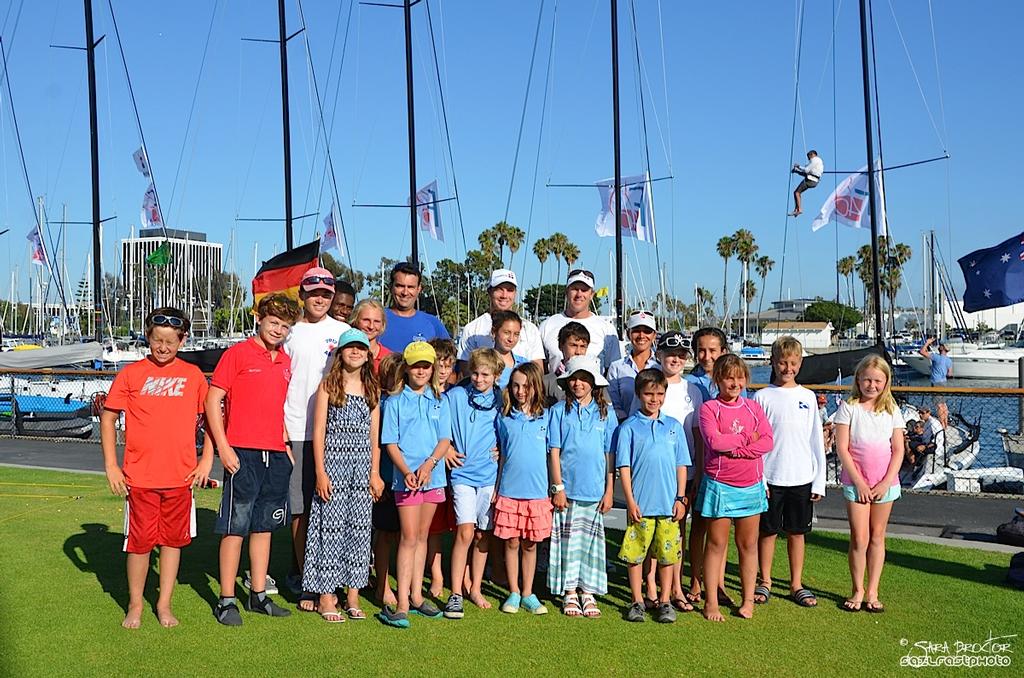Five-time world match racing champ Ian Williams conducted a question and answer session with juniors from California Yacht Club.  © Sara Proctor http://www.sailfastphotography.com