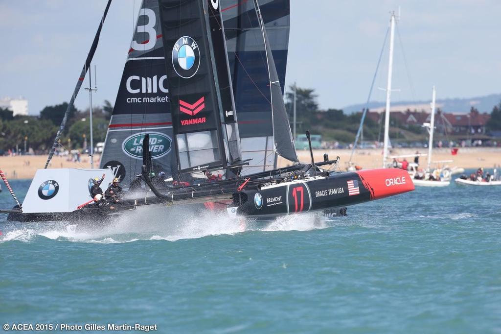 25 July 2015, Porsmouth (GBR), 35th America's Cup, Louis Vuitton America's Cup World Series Portsmouth 2015, Race Day 1 photo copyright ACEA /Gilles Martin-Raget taken at  and featuring the  class