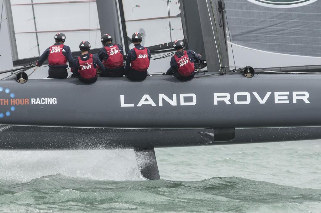 20/07/2015, Portsmouth (GBR), 35th America's Cup, Louis Vuitton America's Cup World Series Portsmouth 2015, Training Day 1, Land Rover BAR photo copyright ACEA /Gilles Martin-Raget taken at  and featuring the  class