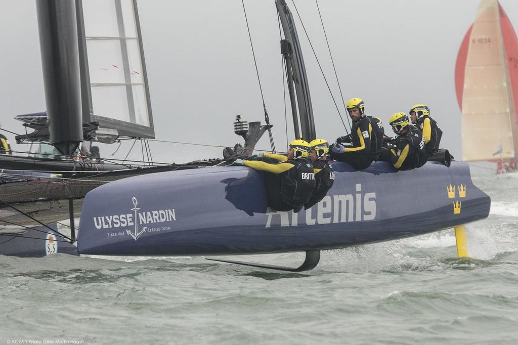 20/07/2015, Portsmouth (GBR), 35th America's Cup, Louis Vuitton America's Cup World Series Portsmouth 2015, Training Day 1, Artemis photo copyright ACEA /Gilles Martin-Raget taken at  and featuring the  class
