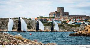 Fleet finishing in Marstrand fjord - 2015 RC44 Marstrand Cup photo copyright Pedro Martinez / Martinez Studio taken at  and featuring the  class