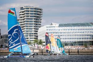 Final day action at the Extreme Sailing Series™ in Hamburg photo copyright  Jesus Renedo http://www.sailingstock.com taken at  and featuring the  class