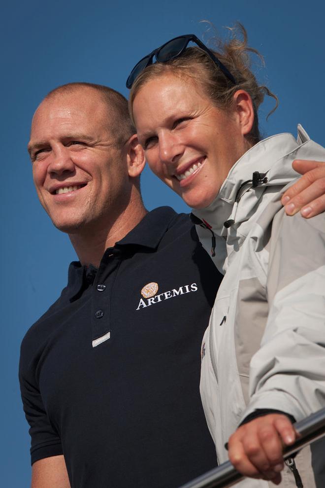 Zara Phillips and Mike Tindall took to the Artemis Ocean Racing II Imoca 60 for the Artemis Challenge in Cowes Week 2014 © Lloyd Images
