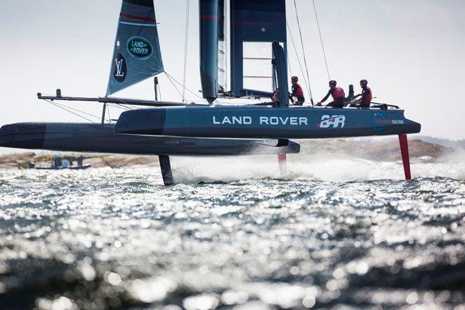 Land Rover BAR racing in Gothenburg - 2015 America's Cup World Series © Lloyd Images