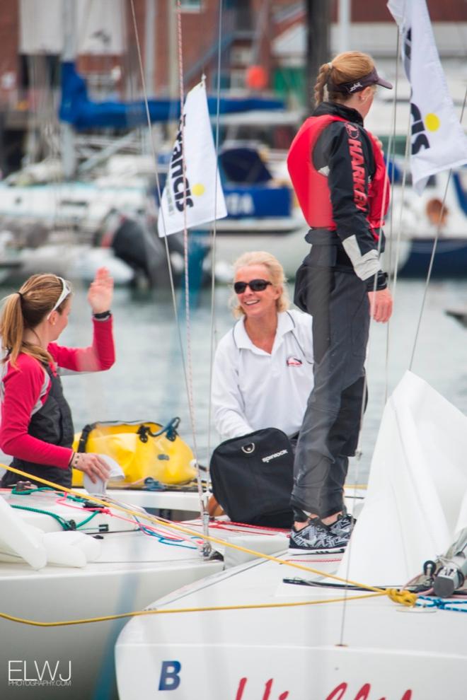 While competition on the race course has been red hot, the social aspect is also an important part of this regatta - 2015 Etchells Invitational Regatta - Gertrude Cup © Emma Louise Wyn Jones Photography