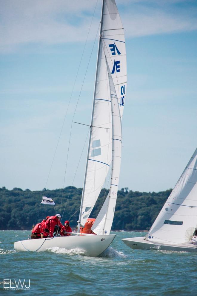 Close racing for the Gertrude Cup in Cowes - 2015 Etchells Invitational Regatta - Gertrude Cup © Emma Louise Wyn Jones Photography