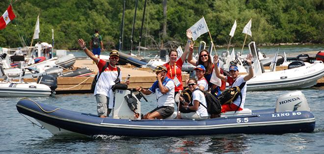 Des athlètes heureux au site de voile à Toronto 2015 © Sail Canada / Voile Canada http://www.sailing.ca/