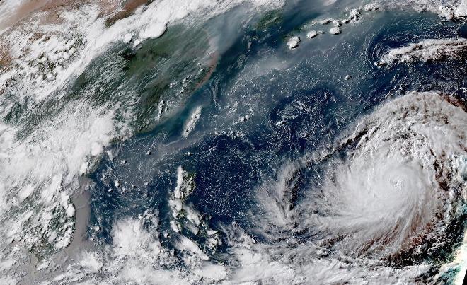 Visible satellite image of Super Typhoon Soudelor before it reached super typhoon status © JMA / RAMMB / CIRA