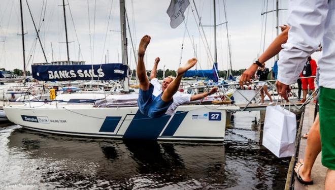 Winners take the plunge - 2015 Volvo Estonia ORC European Championship ©  Piret Salmistu