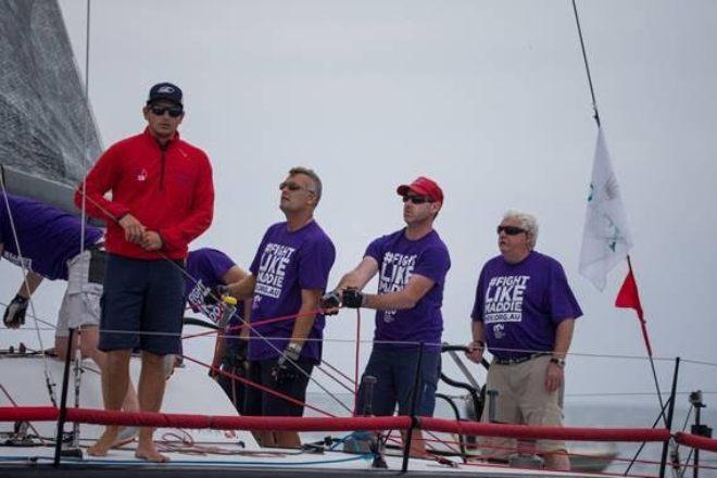Lloyd Clark (far right) on Voodoo Chile is sailing to raise awareness of Bone Marrow Failure Syndrome #FightLikeMaddie - 2015 Rolex Farr 40 North American Championship © Sharon Green / Rolex