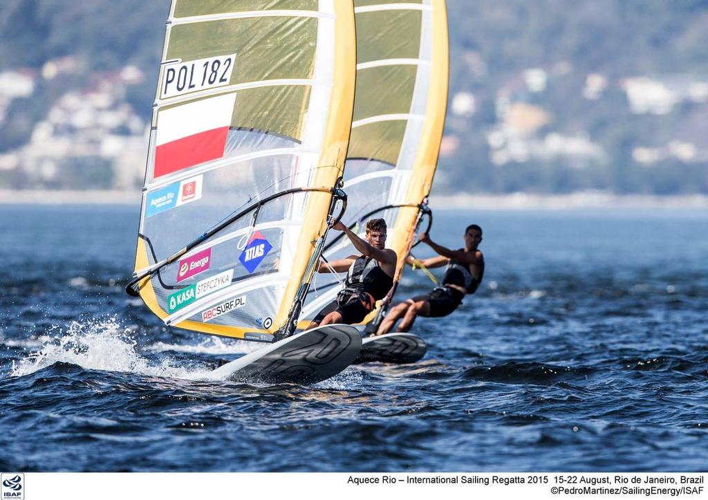 Mens RS:X Windsurfer - Day 1 2015 Pre-Olympics - Rio de Janeiro © ISAF 