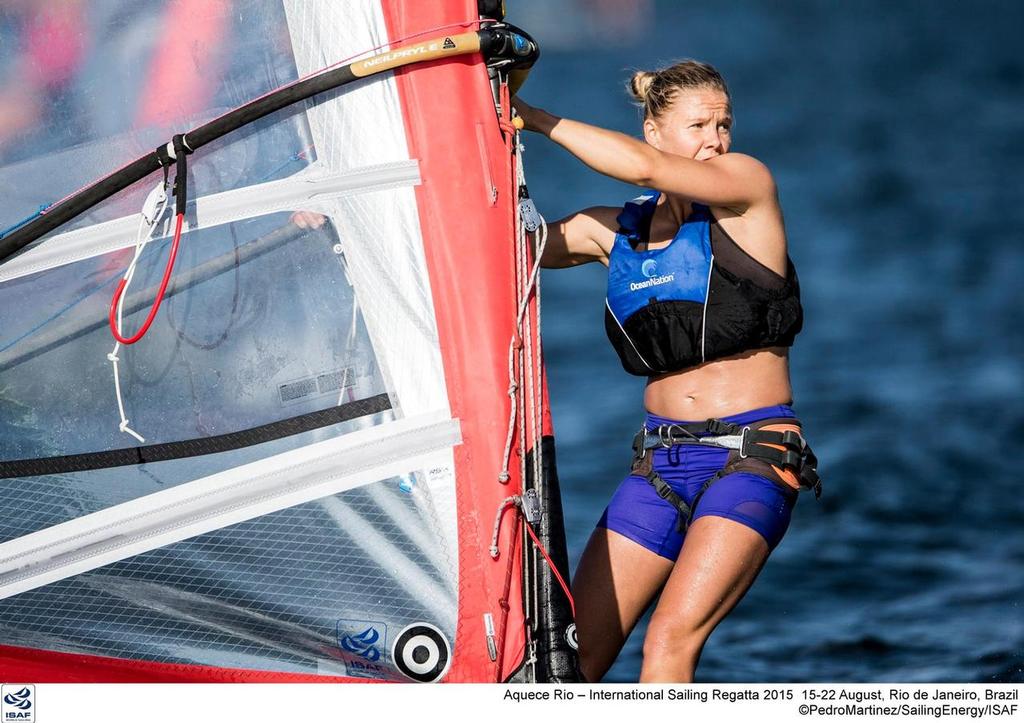 Womens RS:X Windsurfer - Day 1 2015 Pre-Olympics - Rio de Janeiro © ISAF 