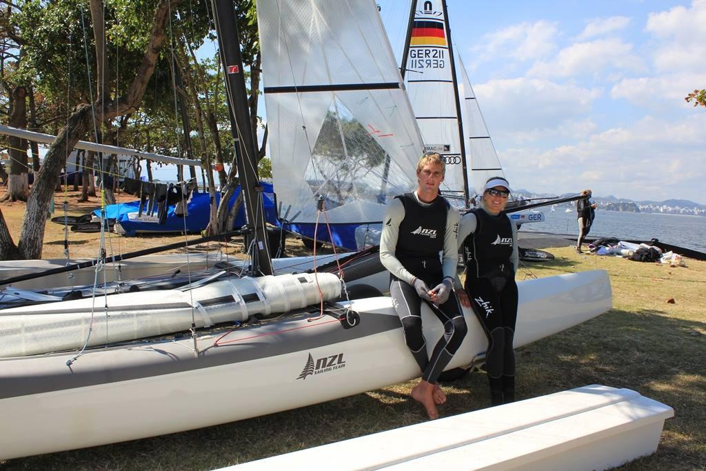 - NZL Sailing Team prepare for the 2015 Olympic Test Regatta photo copyright NZL Sailing Team taken at  and featuring the  class