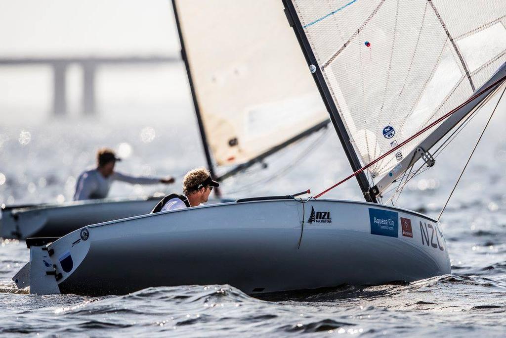 Finn - Day 2 - 2015 Pre-Olympics - Rio de Janeiro © Yachting NZ/Sailing Energy http://www.sailingenergy.com/