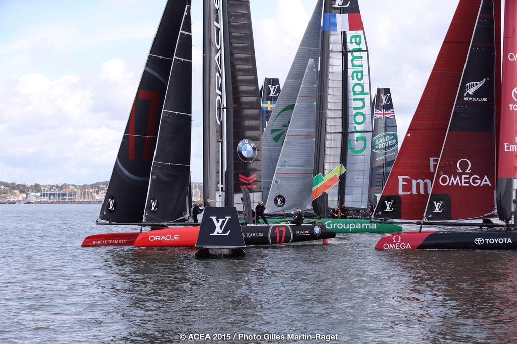 30 August 2015, Gothenburg (SWE), 35th America's Cup, Louis Vuitton America's Cup World Series Gothenburg 2015, Race Day 2 photo copyright ACEA /Gilles Martin-Raget taken at  and featuring the  class