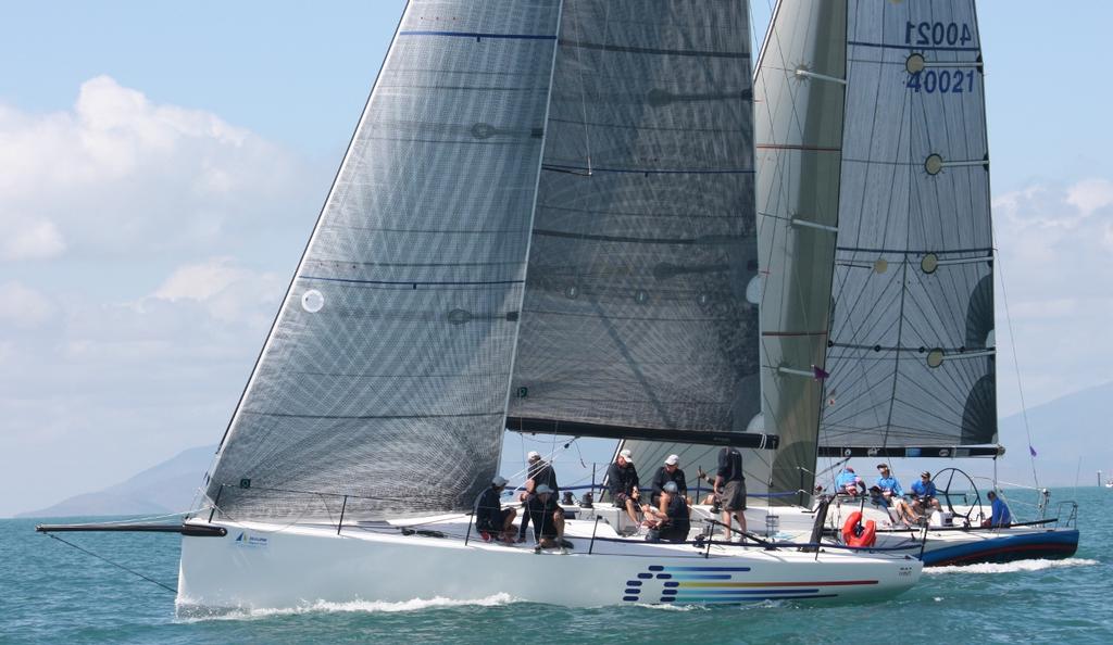 Quest and Guilty Pleasures charge across the start line on Day 2 of the SeaLink Magnetic Island Race Week. photo copyright Tracey Johnstone SMIRW Media taken at  and featuring the  class