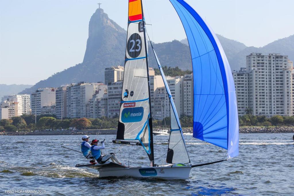 49er FX - Day 2 Rio International Sailing Week 2015 photo copyright Fred Hoffman http://www.cncharitas.com.br/ taken at  and featuring the  class