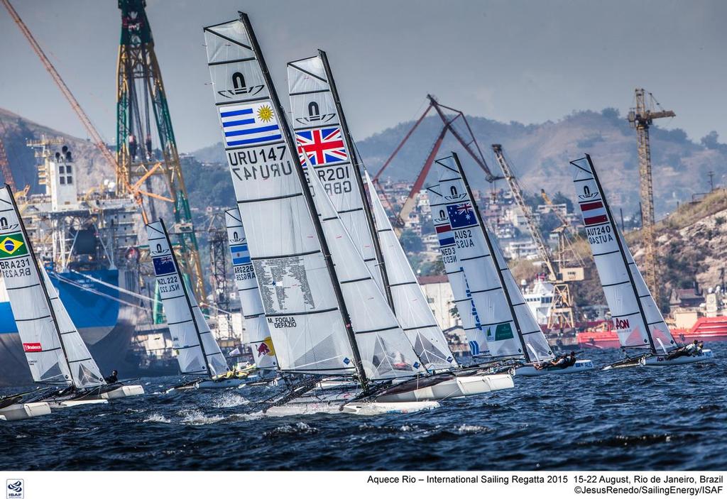 Nacra 17  - Day 3 Pre-Olympics Aquece Rio – International Sailing Regatta 2015<br />
 © Yachting NZ/Sailing Energy http://www.sailingenergy.com/