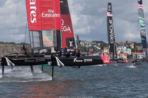 Emirates Team NZ - Day 1, Race 2 - 2015 Louis Vuitton America&rsquo;s Cup World Series Gothenburg photo copyright ACEA 2015 / Photo Gilles Martin-Raget taken at  and featuring the  class