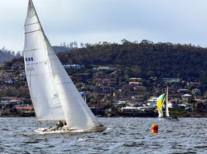 Juana finishing the final race of the BYC Winter Series photo copyright Peter Watson taken at  and featuring the  class