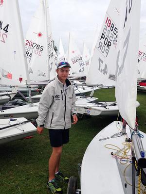  Josh Ragg is second overall in the Emerald fleet aat the Laser 4.7 youth worlds. photo copyright Discover Dominica Authority taken at  and featuring the  class