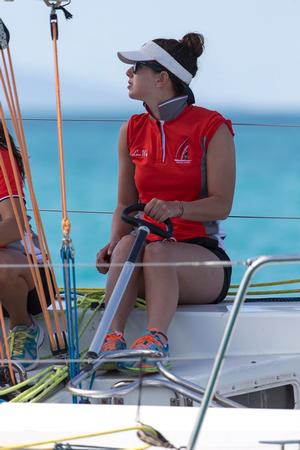 Sophie Lahey at the helm of Lee-Way - 2015 Airlie Beach Race Week photo copyright Andrea Francolini / ABRW taken at  and featuring the  class