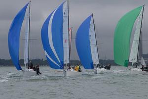 Under leaden skies, solid pressure and strong tides, four races were completed on the last day of racing for the J/70 UK National Championship photo copyright WB-photo.com taken at  and featuring the  class