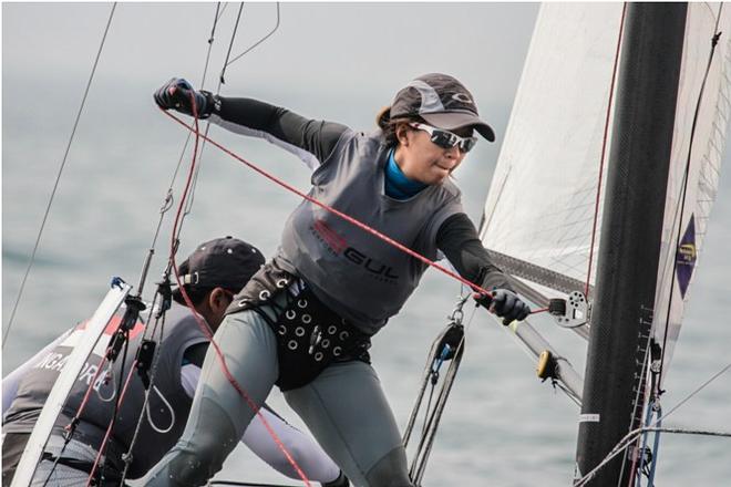 Another day of light breeze and testing current - ISAF Sailing World Cup Qingdao © ISAF 