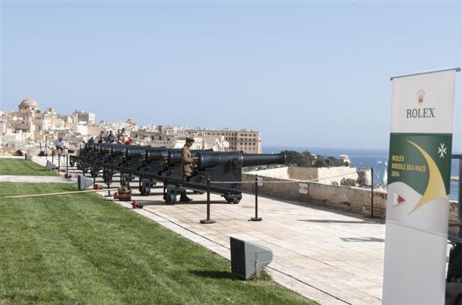 The saluting battery cannons, ready to mark the start of the race - 2015 Rolex Middle Sea Race ©  Rolex/ Kurt Arrigo http://www.regattanews.com