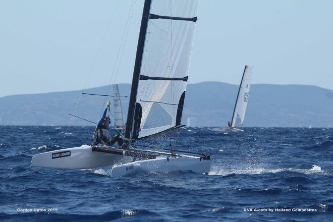 Increased wind in race two meant fun for all - 2015 A-Class Catamaran World Championships © Gordon Upton