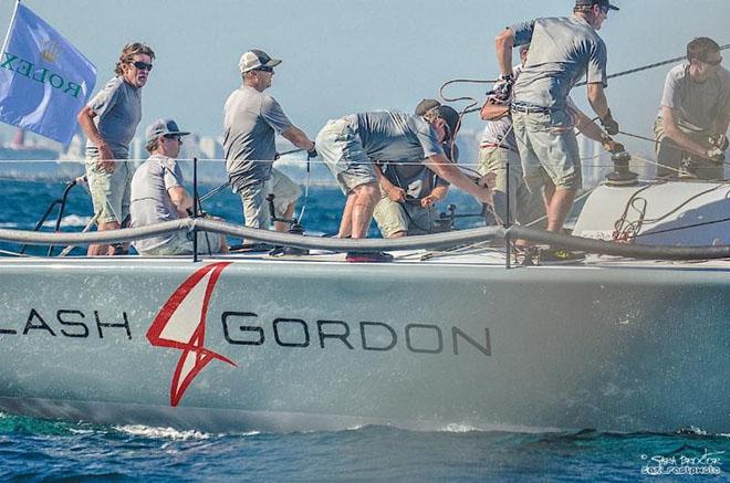Helmut and Evan Jahn on regatta leader Flash Gordon 6 © Sarah Proctor