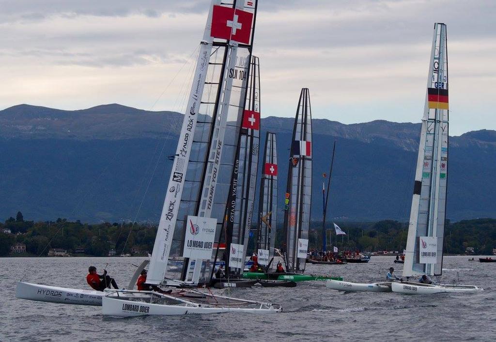 Start - Little America's Cup - Day 3 - Lake Geneva photo copyright Groupama Sailing Team taken at  and featuring the  class