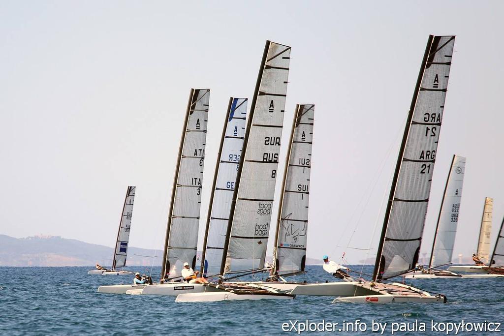  - 2015 Int A-Cat Worlds, Punta Ala, Day 1 photo copyright Paula Kopylowicz / Exploder.info http://www.exploder.info taken at  and featuring the  class