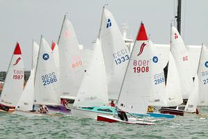 Start of an off-the-beach race at the 2014 Lipton Cup Regatta photo copyright Terri Dodds taken at  and featuring the  class