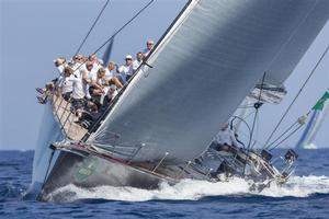 Claus-Peter Offen's Y3K (GER) sailing upwind - 2015 Maxi Yacht Rolex Cup photo copyright  Rolex / Carlo Borlenghi http://www.carloborlenghi.net taken at  and featuring the  class