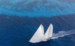 Hetairos (CAY) on the emerald waters of the Maddalena archipelago - 2015 Maxi Yacht Rolex Cup photo copyright  Rolex / Carlo Borlenghi http://www.carloborlenghi.net taken at  and featuring the  class