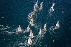 Fleet in action - 2015 Rolex New York Yacht Club Invitational Cup photo copyright  Rolex/Daniel Forster http://www.regattanews.com taken at  and featuring the  class