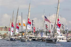 Parade of nations on last race day - 2015 Rolex New York Yacht Club Invitational Cup photo copyright  Rolex/Daniel Forster http://www.regattanews.com taken at  and featuring the  class