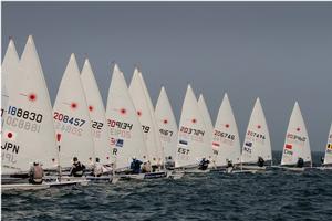 Minimal separations across the nine fleets - ISAF Sailing World Cup Qingdao photo copyright ISAF  taken at  and featuring the  class