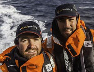 Charlie Enright (left) and Mark Towill (right) photo copyright  Amory Ross / Team Alvimedica taken at  and featuring the  class