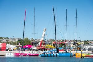 Team SCA and Team Vestas Wind photo copyright Ricardo Pinto / Volvo Ocean Race taken at  and featuring the  class