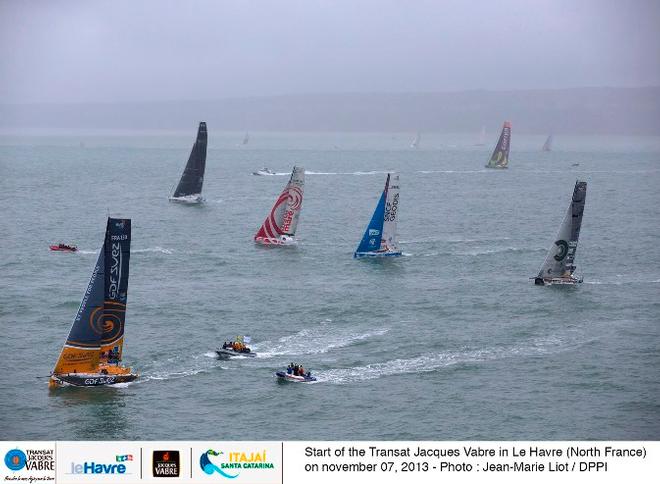 Start of the race in 2013 Transat Jacques Vabre © Jean-Marie Liot