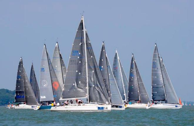 Fleet in action at the 2014 Brewin Dolphin Commodores’ Cup, Cowes © Rick Tomlinson / RORC