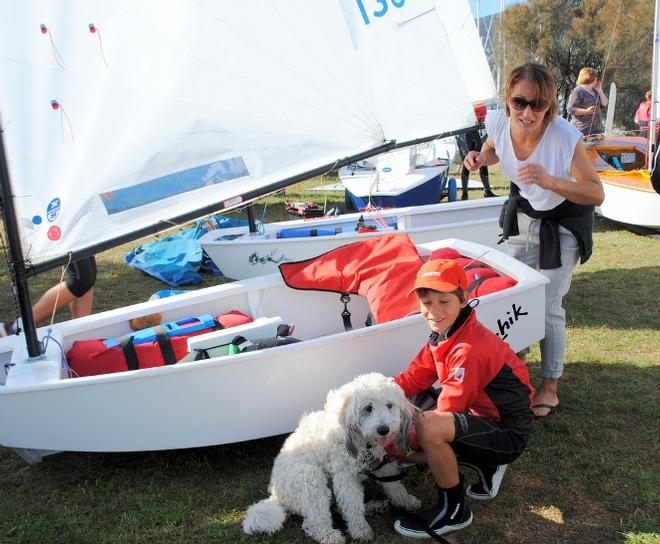 Mum and the dog helped rig this dinghy for the Audi Showdown - 2015 Audi Showdown Regatta ©  Peter Campbell
