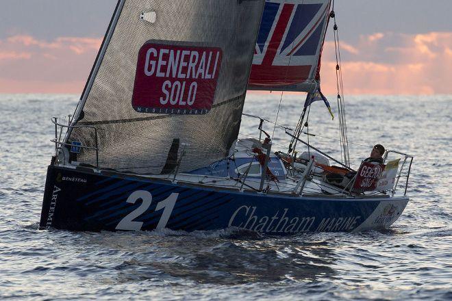 Chatham skipper Sam Matson started the offshore leg towards the back of the fleet. Into the third day of racing, Sam broke the top three © Alexis Courcoux