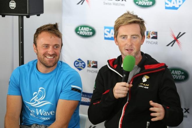 Skippers Press Conference / Oman Air Team skippe Stevie Morrison (GBR) and The Wave, Muscat/Al Mouj Muscat Team skipper Leigh McMillan (GBR) - 2015 Extreme Sailing Series © Mark Lloyd http://www.lloyd-images.com