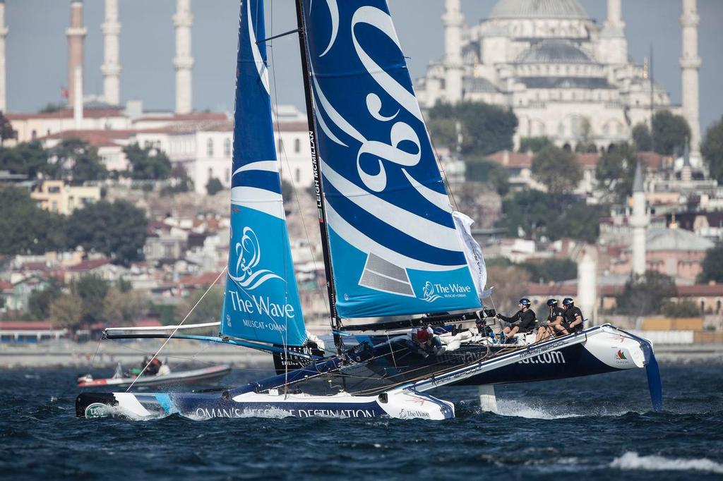 The Wave, Muscat are the favourites going into Act 7, Istanbul © Lloyd Images/Extreme Sailing Series